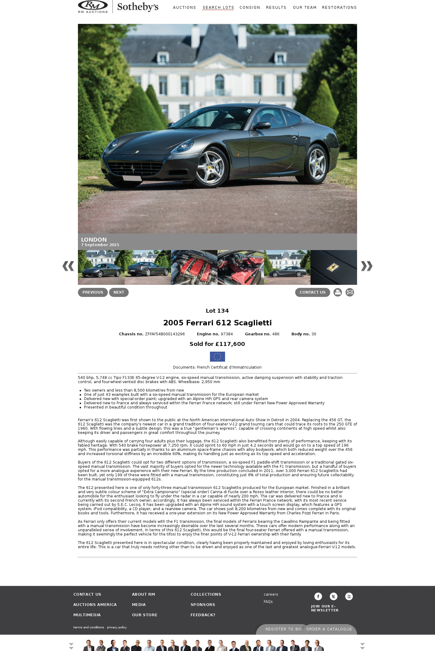 result http www rmsothebys com lf15 london lots 2005 ferrari 612 scaglietti 1076416